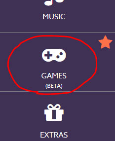 Games tab